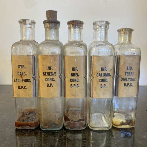 Antique chemist bottles - antique,