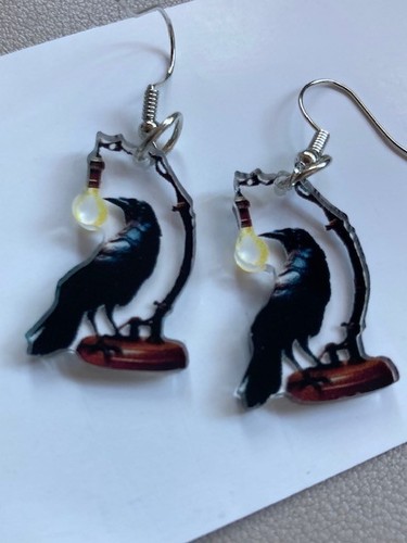 Black crow raven acrylic - crow,
