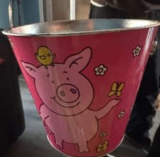 M&S Percy Pig Empty Pink Tin Bucket easter