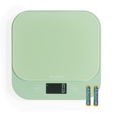 Salter British Bakes Digital Kitchen Scale Green, 10kg Waterproof, Tare Function
