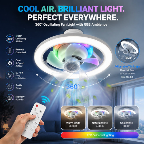 E27 ceiling fan - ceiling,
