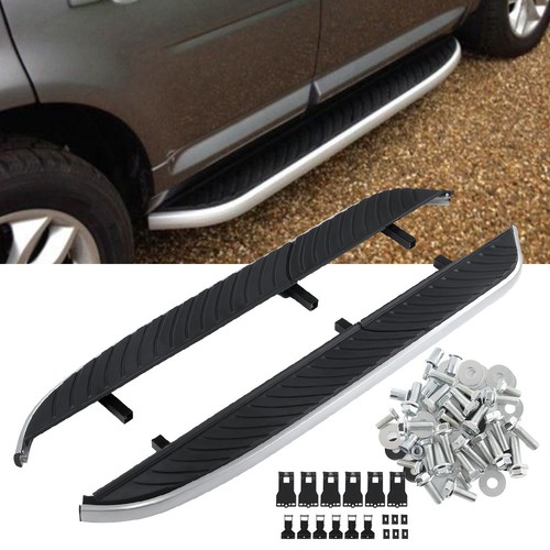 Aluminium black running boards - black,