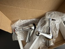 2X Twin Taps Set Hot and Cold Pair Tap Traditional Bath Bathroom Basin Sink Taps