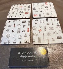 Coasters 4-Pack - NEW - Simply London by Victoria Eggs