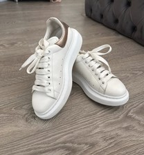 Alexander McQueen Women’s White & Rose Gold Trainer Sneaker (size 4)