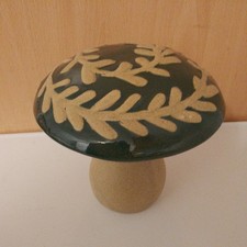 Candelight  Ceramic Mushroom Toadstool Indoor Ornament Decoration Orange 