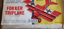 Airfix 1/72 Fokker DR1 Triplane  1959 TYPE 2 issue red stripe vintage kit RARE