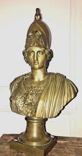 Athena bronze bust - athena, antique