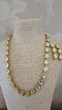 indian jewellery set kundan polki Meenakari necklace earrings mala rani haar UK