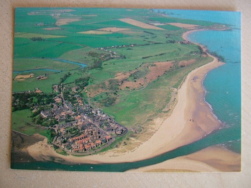 Air fotos postcard alnmouth - postcard,