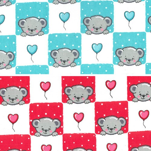 Polycotton fabric teddy bear - polycotton,