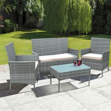 4 Piece Rattan Outdoor