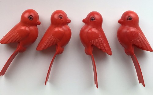 Vintage plastic bird - vintage,