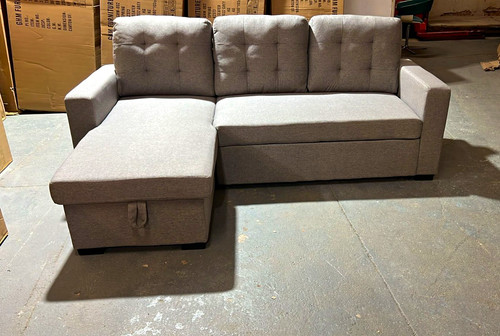 Grey woven fabric sleeper - fabric,