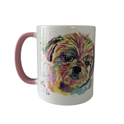 Pink white multicoloured - multicoloured, shih