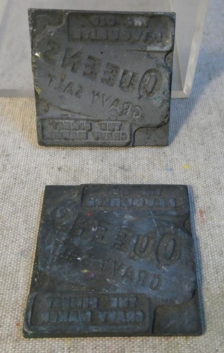 Two old metal printing - metal,
