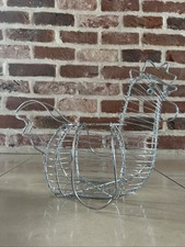 Chrome Wire Chicken Hen Egg