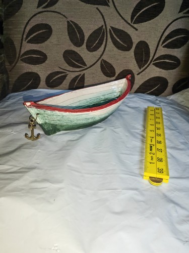 Large ceramic fishing boat key - large,