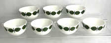 Set of 7 Vintage MCM Gustavsberg Stig Lindberg Bersa Berså Tea Coffee Cups Leaf