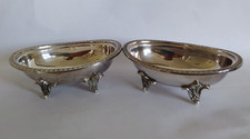 NICE ANTIQUE PAIR 800 SILVER SWEET MEAT DISHES ITALIAN HM 97.2 GRAMS