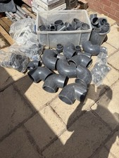 Assorted Pipes Joblot Various Sizes Connectors Elbows PVC-U