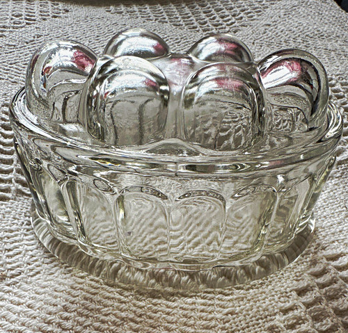 Clear glass oval patterned - clear,