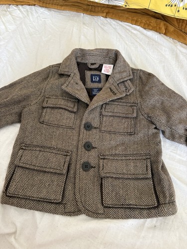 Gap tweed wool jacket size - tweed,