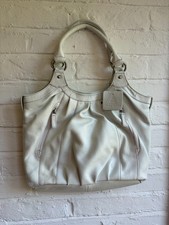 Y2K White Leather Shoulder Bag