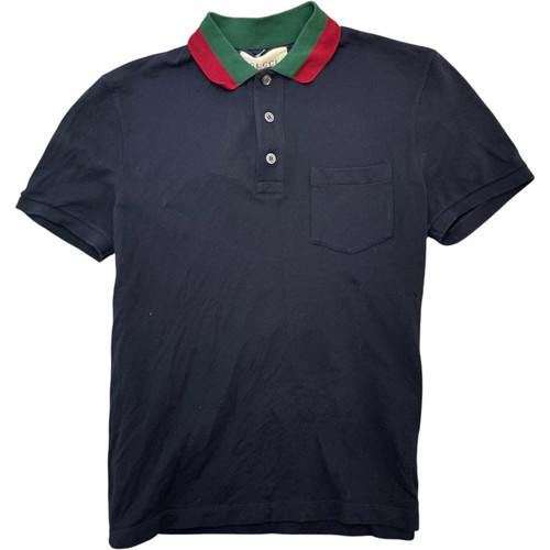 Gucci men web collar polo - web,