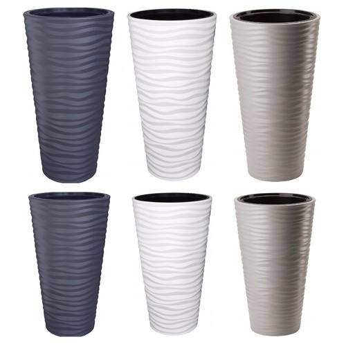 Round tall plant pot - round, elegant