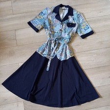 Afibel Navy Blue & Multi Print