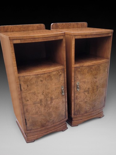 Pair art deco style bedside - style,