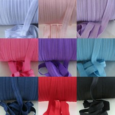 Fold Over Elastic 15mm 5/8" Quality Soft Shiny Headband Tutu FOE 3 5 10 metres