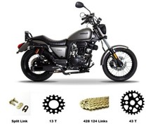 Sinnis Hoodlum 125 ZS125-79H CHAIN AND SPROCKET KIT HEAVY DUTY 17-22 GOLD