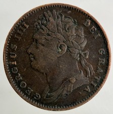 1822 George IV Farthing Coin |