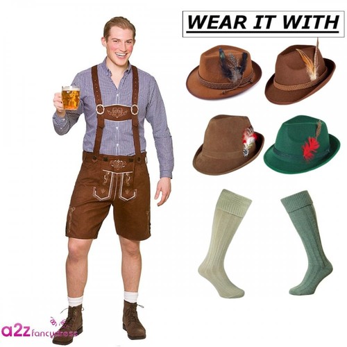 Mens bavarian brown lederhosen - bavarian,