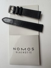 NOMOS Glashütte Leather Strap Black 18mm |Size S| NEW | w. Watch Polishing Cloth