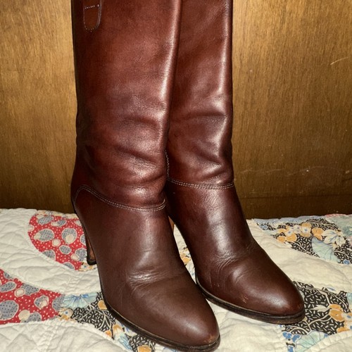 Vintage brown leather made - vintage, in