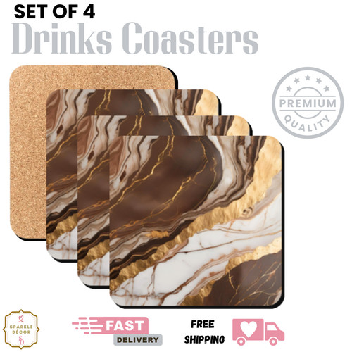 Coasters set marble - coasters,