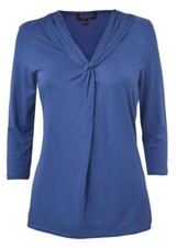 Womens Blue Tunic Knot Front