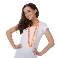 Orange 1980s Beads Fancy Dress