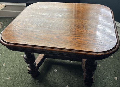 Oak vintage square coffee
