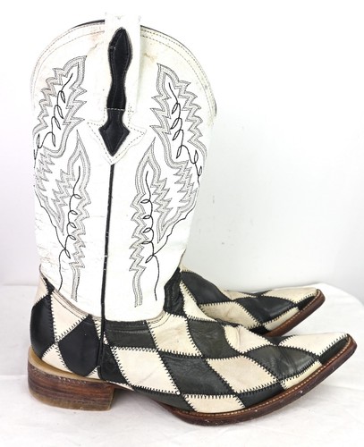 Botas black white harlequin - white,