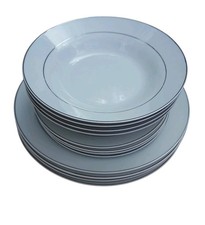 16pc White Plates & Bowls Set
