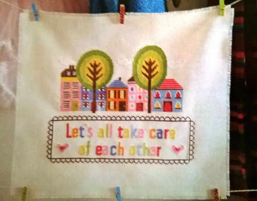 Family moto cross stitch - family,