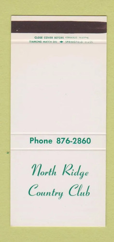 Matchbook cover north ridge - cover,