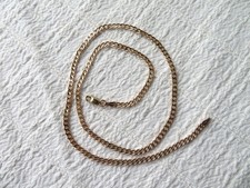 ITALIAN, 9CT YELLOW GOLD, FLAT CURB LINK, CHAIN / NECKLACE, 18 1/2in, 3.59gs