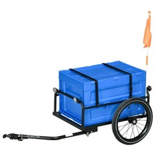 Homcom bicycle trailer with - bicycle,