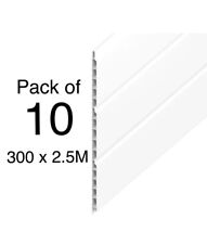 Hollow Cladding Soffit Board White UPVC Ceiling Cladding - 300mm x 2.5 metres