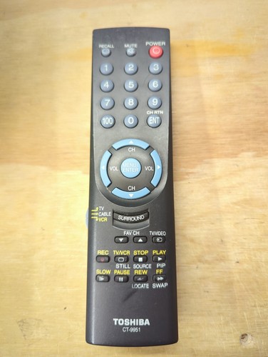 Toshiba vcr remote 9951 - toshiba, tv